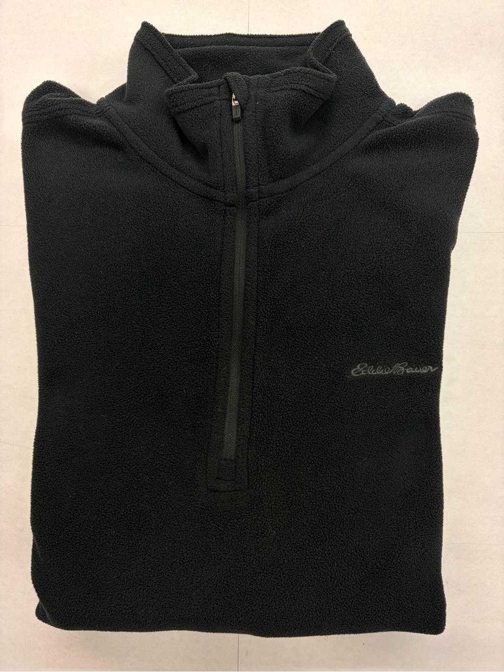 Eddie Bauer Men’s Black Half-Zip Fleece Pullover